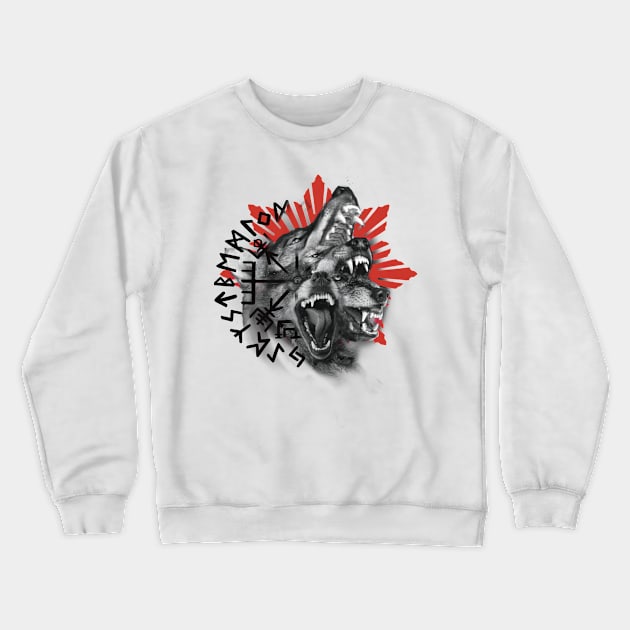 pagan wolf Crewneck Sweatshirt by Paskalamak